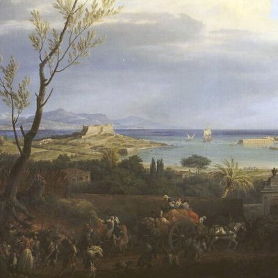 Le Port d'Antibes en Provence, vu du côté de la terre (série des Ports de France) - Vernet