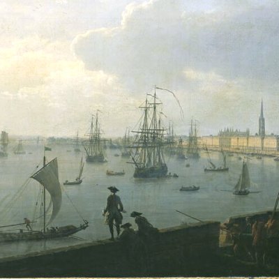 Vue du port de Bordeaux, prise du château Trompette (Série des Ports de France) - Vernet