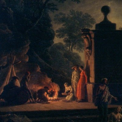 Clair de lune dans les environs de Citta Nuova en Illyrie - Vernet