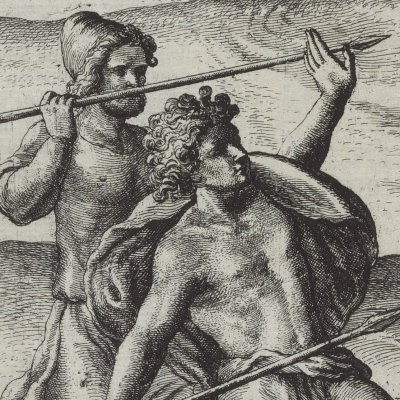 Origine du théâtre (Virgile, Géorgiques 2, éd. Ogilby 1654, p110)