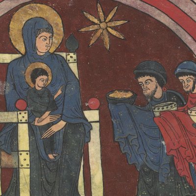 Habacuc nourrit Daniel dans la fosse aux lions (Beatus a Liebana, Commentarius in Apocalypsin…)