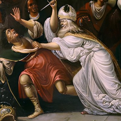 Jéhu fait tuer les sectateurs de Baal - Rombout van Troyen