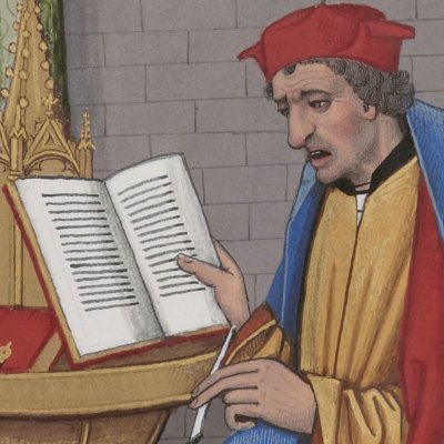 Raoul Lefèvre écrivant (Raoul Lefèvre, Recueil des histoires de Troyes) - Testard