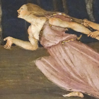 Orphée se retourne vers Eurydice qui doit redescendre aux Enfers (Farnesina, salle de la Frise) - Peruzzi