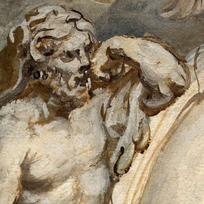Drawing for the title page of the Obsidio Bredana by Hermannus Hugo - Rubens
