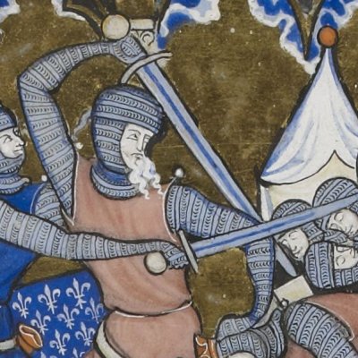 Abraham tue trois rois (Psautier de Saint-Louis, F°5v)