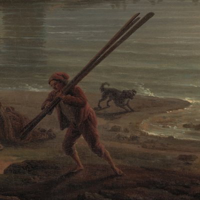 Port de mer au clair de lune (version de Washington) - Vernet