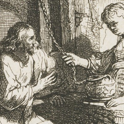 Le Christ et la Samaritaine (version de 1634) - Rembrandt