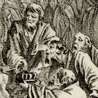 Jésus Christ refusant la royauté (Christiade, planche du ch. 5) - Eisen