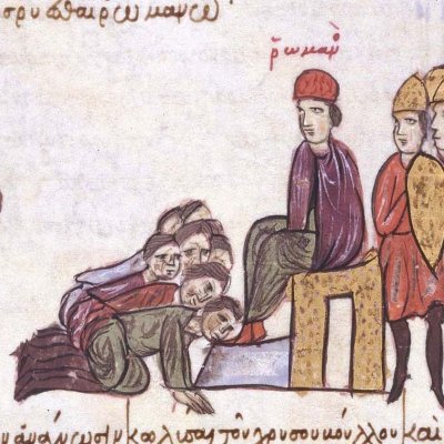 Hommage des partisans de Léon Phocas à Romain Ier (Chronique de Jean Skylitzes)