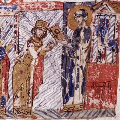Théophile face à sa femme et ses filles iconodoules (Chronique de Jean Skylitzes) 