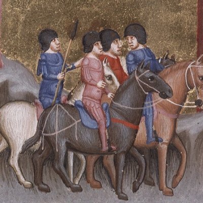 Dieu annonce à Habacuc le fléau des Chaldéens (Bible de Naples, F333v)