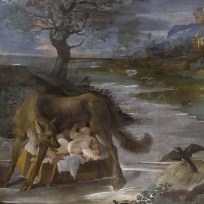 Romulus et Rémus allaités par une louve (Bologne, Palais Magnani) - Carrache