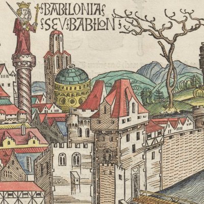 La ville de Babylone (Chron. Nuremberg) - Wohlgemut/Pleydenwurff