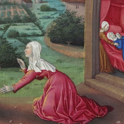 Christ and the Canaanite Woman (Très riches Heures du Duc de Berry)