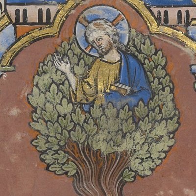 Naissance de Moïse ; Révélation du Nom divin (Bible de Maciejowski, fol. 7v°)