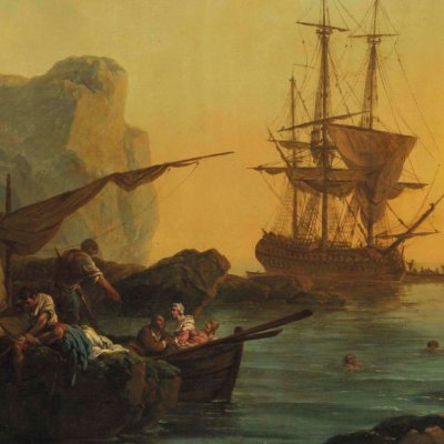 Marine au soleil couchant (version de 1771) - Loutherbourg