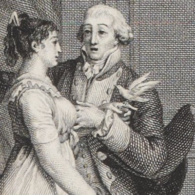 Le serin de Charlotte (Les Souffrances du jeune Werther, 1809) - Moreau le Jeune