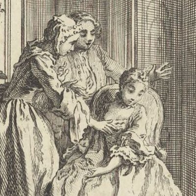 Le masque tombé - Aveline d'après Gravelot