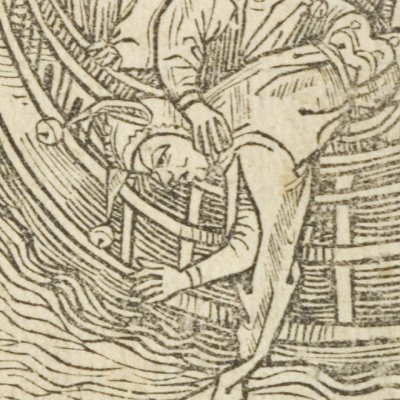 Le vaisseau de Narragonia (Brant, Das Narrenschiff, Bâle, 1494, F1v)