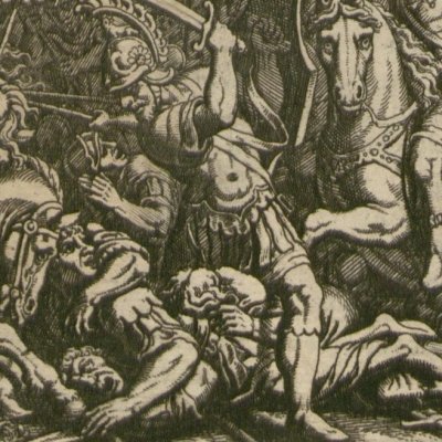 Salmanasar fait tomber Samarie (Gottfried, Hist. Chronica, 1674)