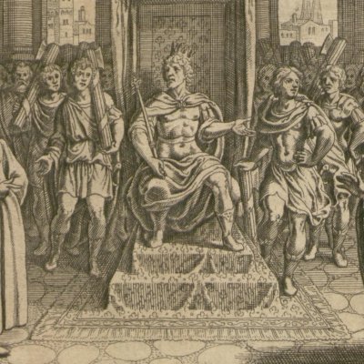 Romulus réunit pour la première fois les Romains  (Gottfried, Hist. Chronica, 1674)