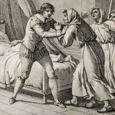 « N'approchez pas, sortez, sortez d'ici »  (G. de Montjoie, Histoire de quatre Espagnols) - Monsiau