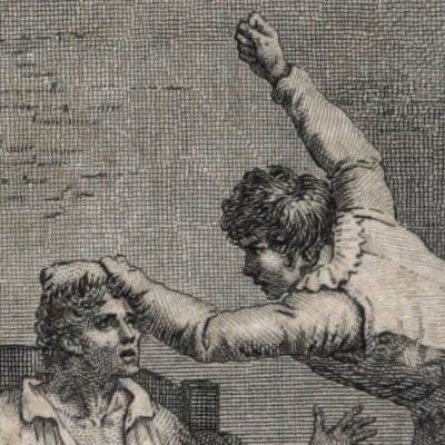« Enfant de Satan, veux-tu parler ? » (G. de Montjoie, Histoire de quatre Espagnols) - Monsiau