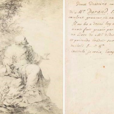 Deux dessins pour l'Essai sur le mérite de Diderot d'après Shaftesbury - Durand