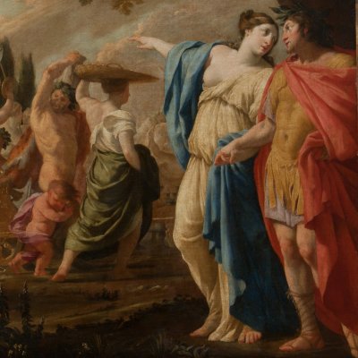 Poliphile et Polia assistent au triomphe de Bacchus - Le Sueur