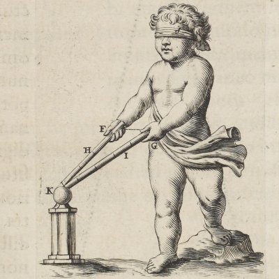 L’aveugle aux bâtons (Descartes, De Homine, 1662)