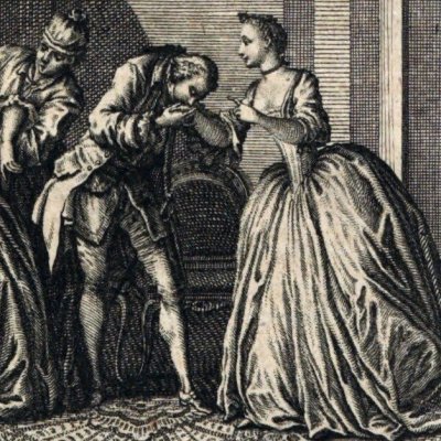 Clémentine cherche à échapper aux chirurgiens (Histoire de Sir Charles Grandison, 1764) - Eisen