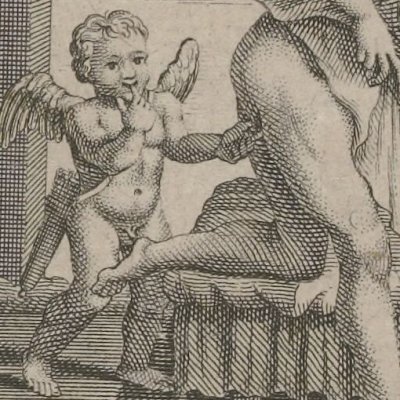 Sœur Agnès examinée par Cupidon (La Religieuse en chemise, 1746, frontispice)