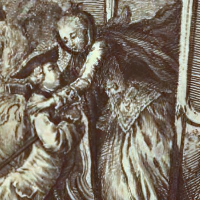 Miss Byron enlevée est secourue par Sir Charles (Histoire de Sir Charles Grandison, 1764) - Stock