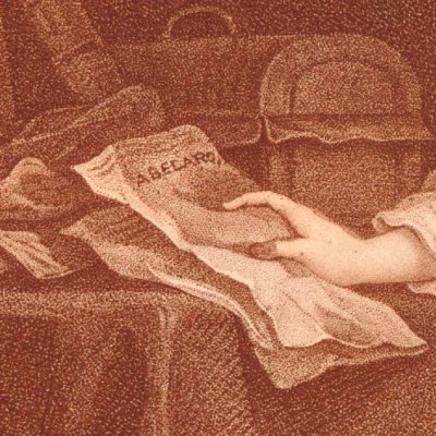 Héloïse lisant une lettre d'Abélard / Eloisa - Ryland d'après Kauffmann