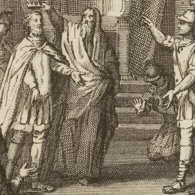 Les Crétois demandent Télémaque comme roi (Télémaque, 1717, livre VI) - Bonnart
