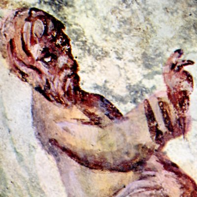 Hospitalité d'Abraham sous le chêne de Mambré (Hypogée de la via Latina)