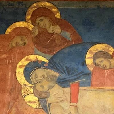 La mise au tombeau (Crypte de la cathédrale de Sienne)