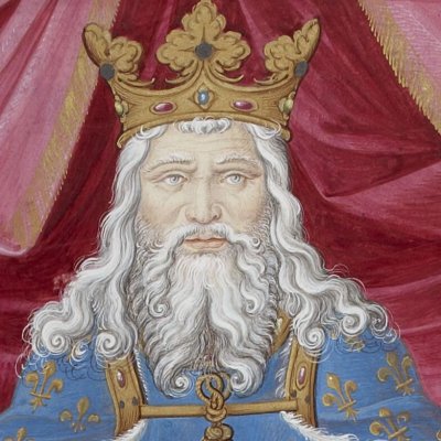 Charlemagne (Jean du Tillet, Recueil des rois de France, fol. 36v)