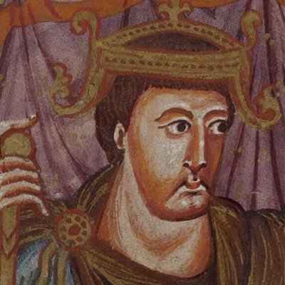 Lothaire Ier en majesté (Evangiles de Lothaire) - Maître C.