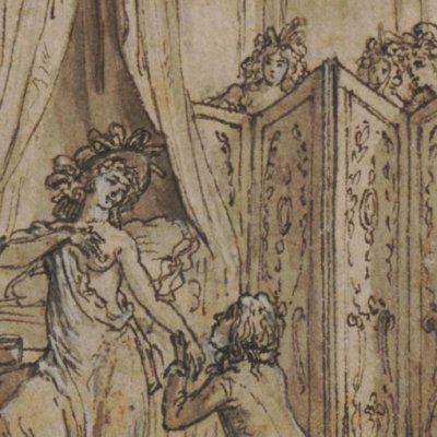 La coquette épiée - Desrais