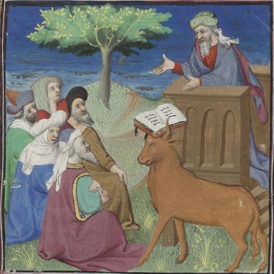 Mahomet prêchant (Boccace, De casibus, Bnf Fr226, f243r) - Maître de Rohan