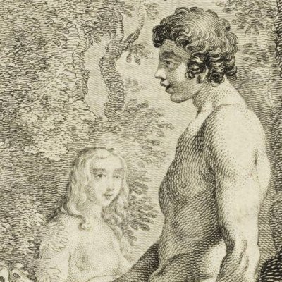 L'archange Raphaël raconte à Adam la Création du monde (Milton, Paradis perdu, livre VII) - Hayman