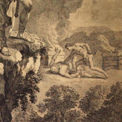 L'archange Michel montre à Adam le meurtre d'Abel (Milton, Paradis perdu, livre XI) - Hayman