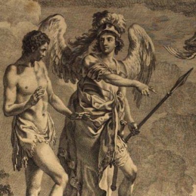 L'archange Michel montre à Adam le meurtre d'Abel (Milton, Paradis perdu, livre XI) - Hayman