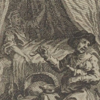 Tervire nourrie par M. Villot (Vie de Marianne, Néaulme 1736-42 fig9) - S. Fokke