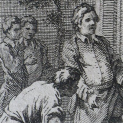 Ciste fait porter un tonneau de vin blanc à messire Roget (Décaméron, J6N2, 1757) - Gravelot 
