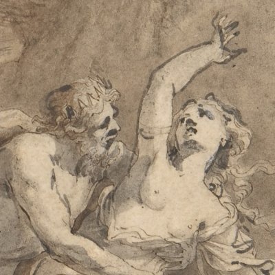 Jupiter menace Iô de son foudre pour la violer - Godfried Maes