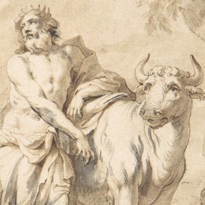 Jupiter contraint d'offrir à Junon Iô changée en génisse - Godfried Maes