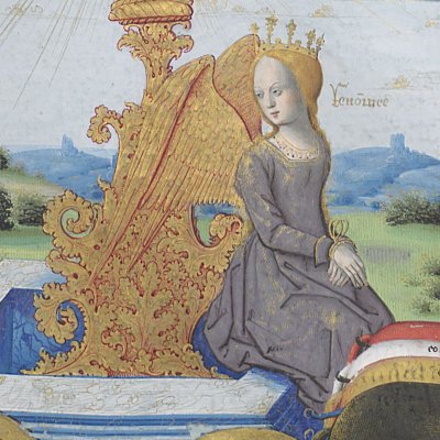 Triomphe du Temps sur la Renommée (Triomphes de Pétrarque, Bnf FR594, 1503)